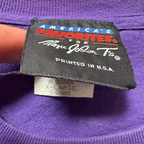 Vintage 1990s Purple Magic Johnson Phoenix Suns Graphic T-Shirt XL - Picture 5 of 5